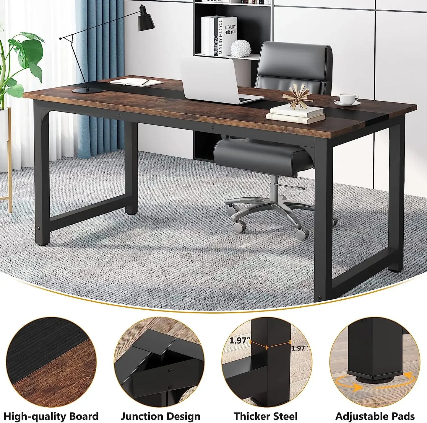 Tribesigns Modern Computer Desk Large Office Table for Home Office