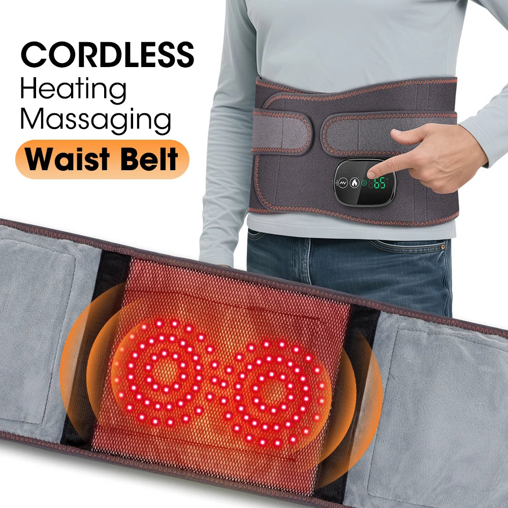 PASTSKY Electric Heating Massage Waist Belt With Heat Therapy