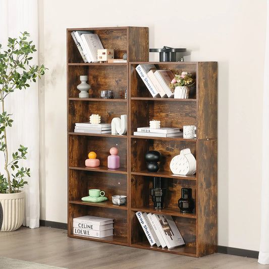 JHK Wooden Shelf Bookcase Floor Standing Modern Minimalist