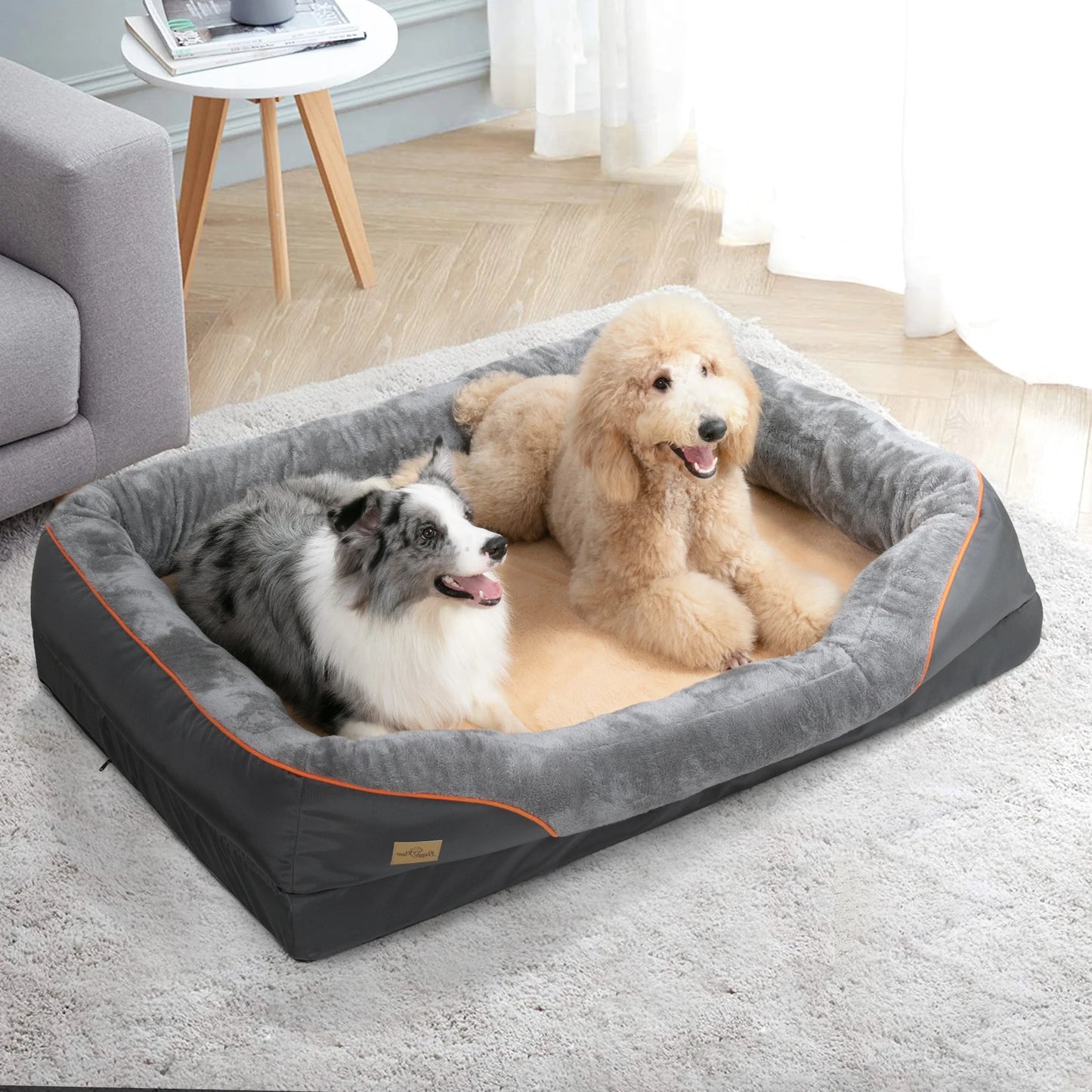 BINGOPAW Dog Bed with Removable Washable Cover Anti Allergy Warm