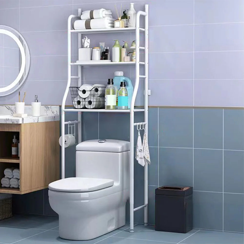 Studyset Over Toilet Storage Shelf Two Tier Freestanding Metal Organizer