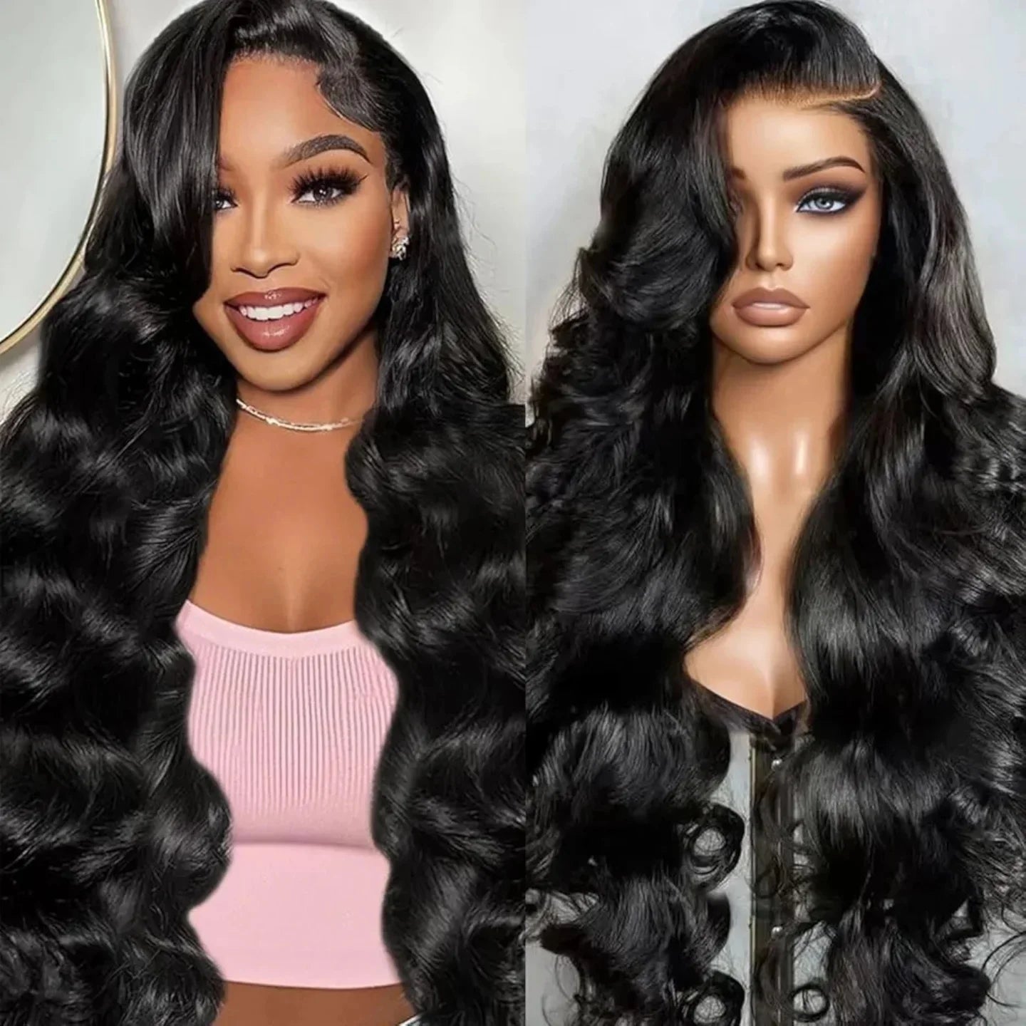 Lovely Princess HD Lace Body Wave Frontal Wig Pre Plucked Human Hair
