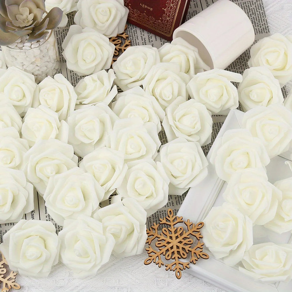 Artificial Rose Flower Heads Foam Roses for DIY Weddings