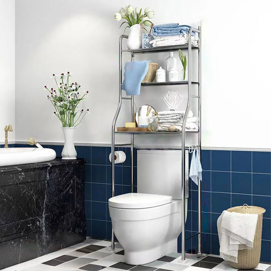 Studyset Over Toilet Storage Shelf Two Tier Freestanding Metal Organizer