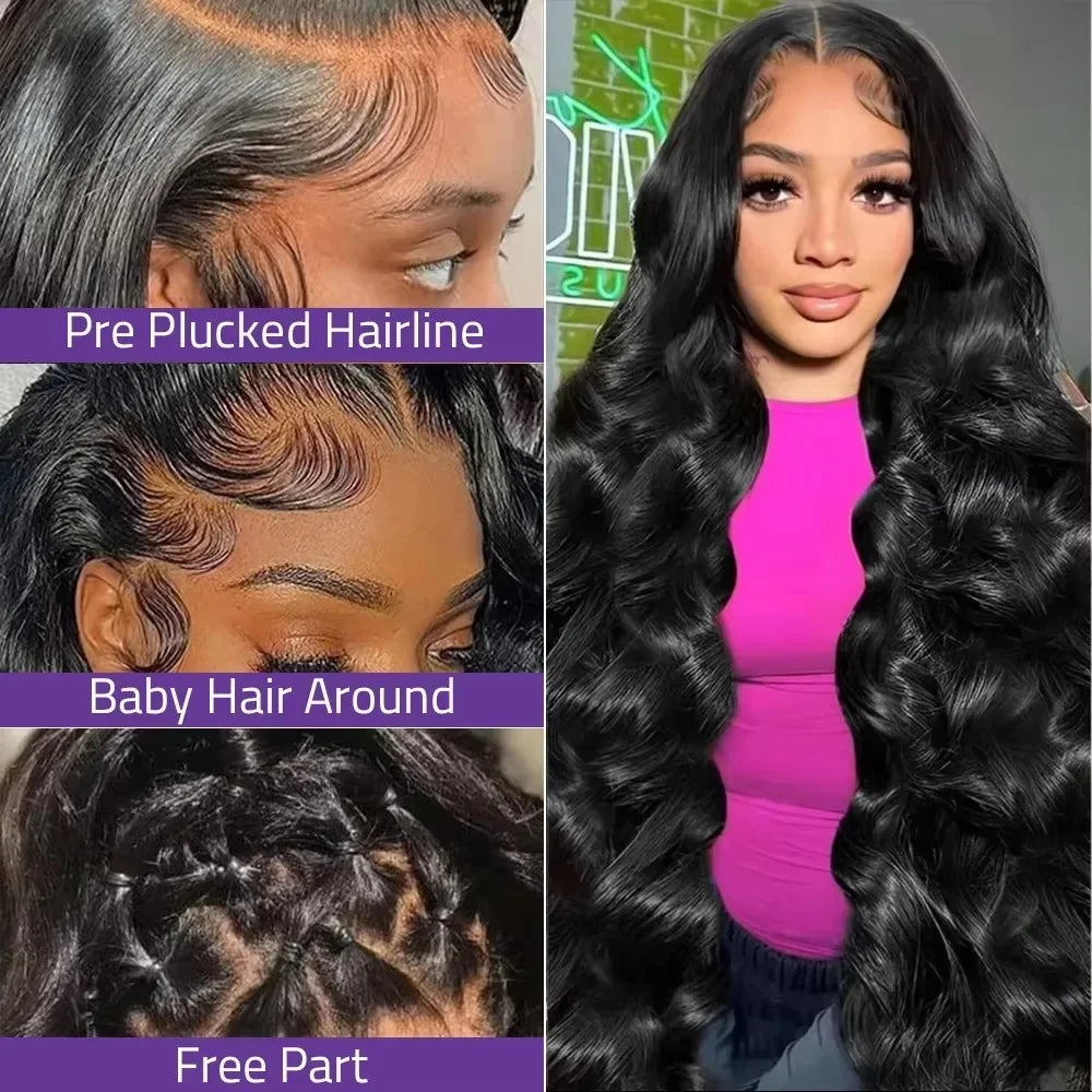 Lovely Princess HD Lace Body Wave Frontal Wig Pre Plucked Human Hair