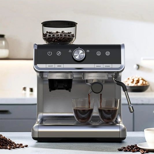 Acekool 20 Bar Espresso Machine With Grinder 1450W Latte