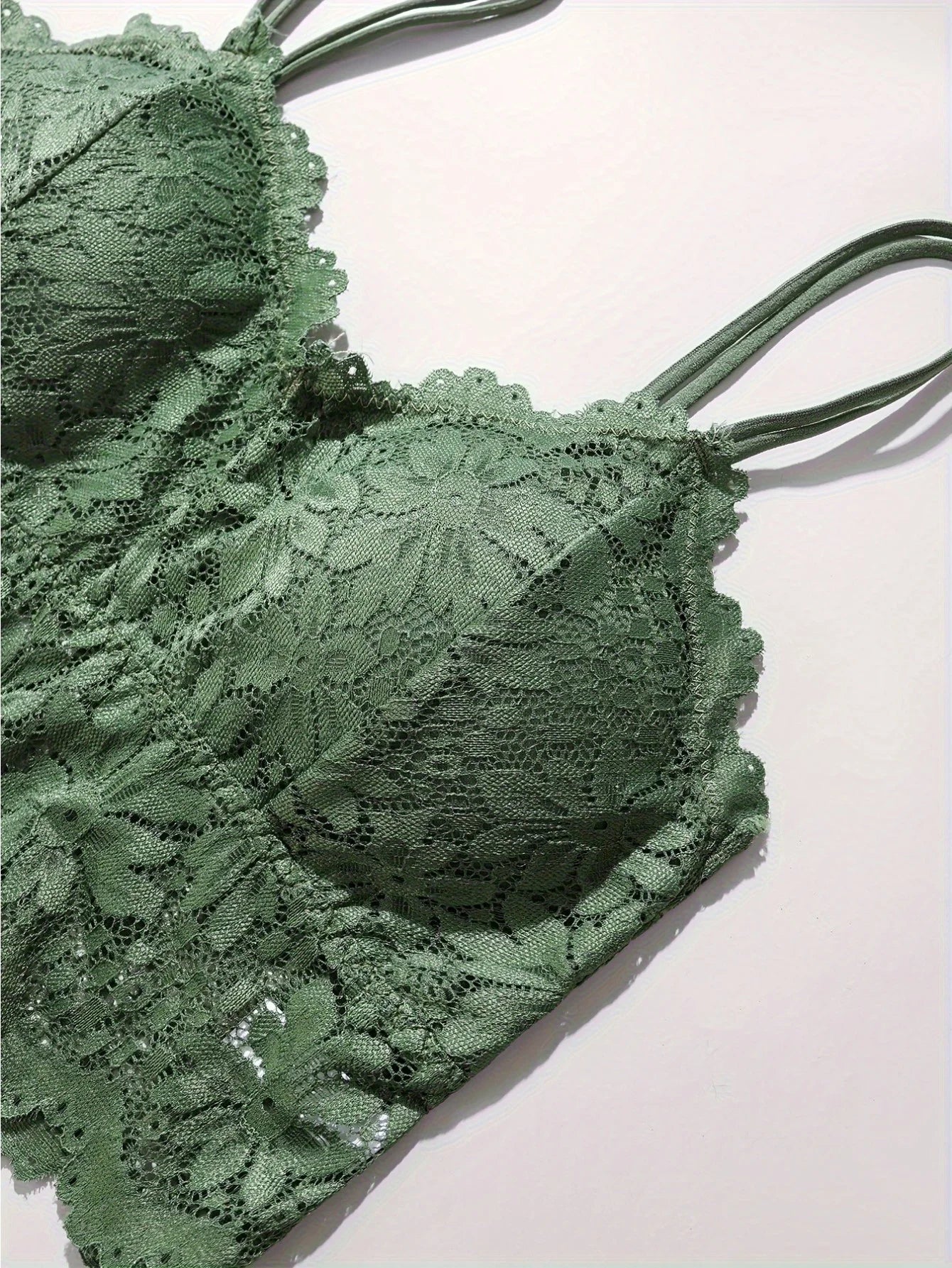 Women's Sexy Lace Bra and Panty Set 4pc Seamless Breathable Lingerie