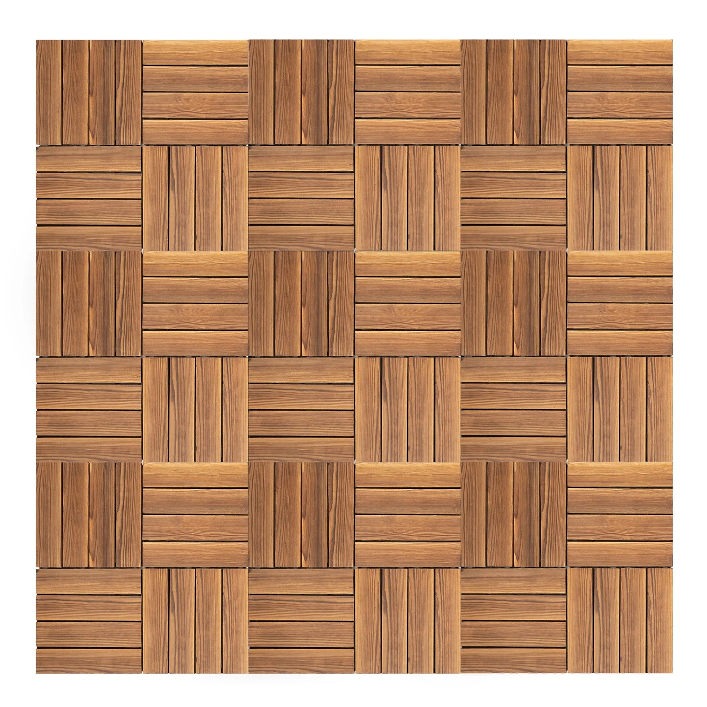 Wood Plastic Composite Interlocking Deck Tiles Waterproof For Outdoor Use