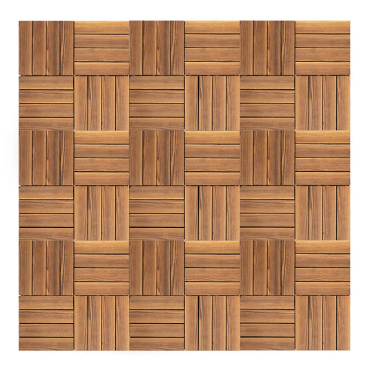Wood Plastic Composite Interlocking Deck Tiles Waterproof For Outdoor Use