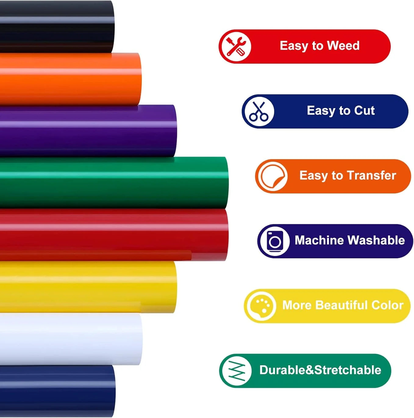 HTVRONT HTV Heat Transfer Vinyl Bundle For T Shirts DIY