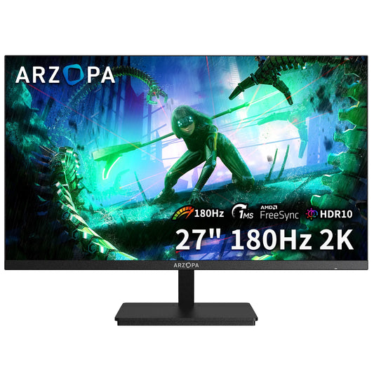 Arzopa QHD 2560x1400 Gaming Monitor With Fast IPS FreeSync Type C
