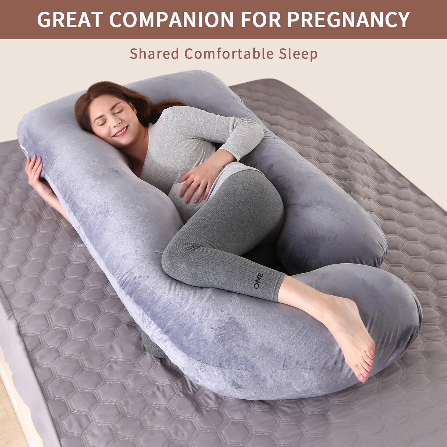 G Shaped Full Body Maternity Pillow With Removable Cover Pregnancy