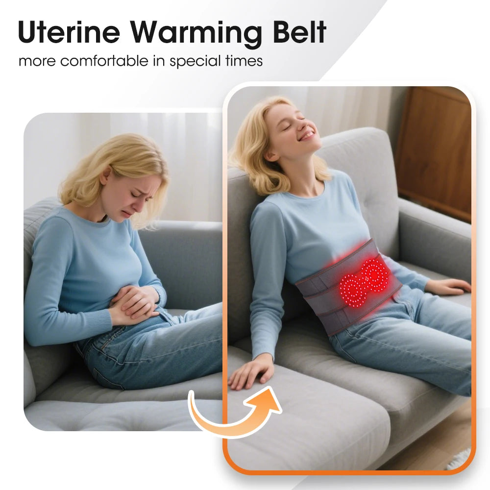 PASTSKY Electric Heating Massage Waist Belt With Heat Therapy