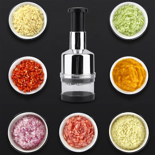 Manual Food Chopper Handheld Slap Press For Onions Garlic Nuts
