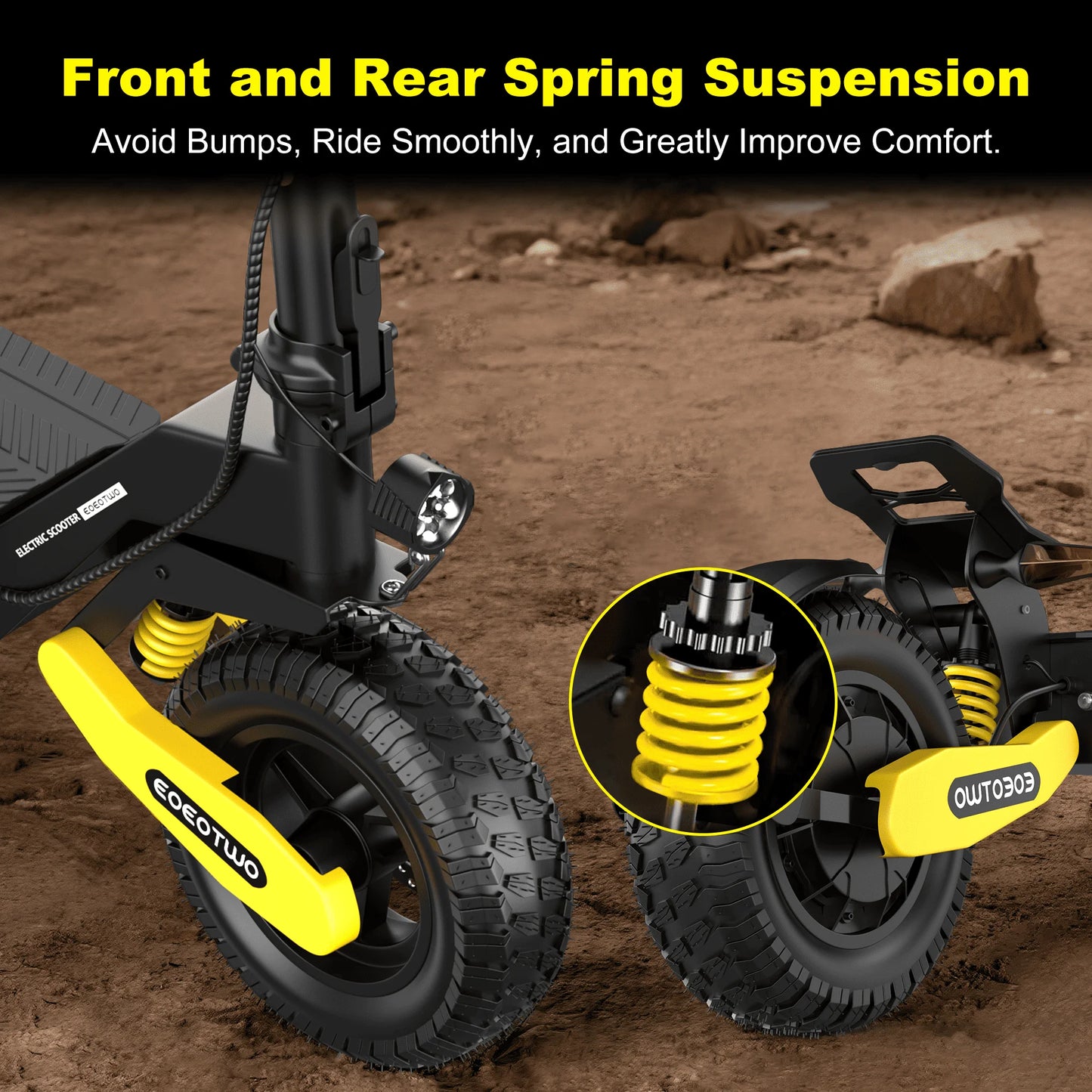 EOEOTWO 1200W Off Road Electric Scooter For Adults Long Range
