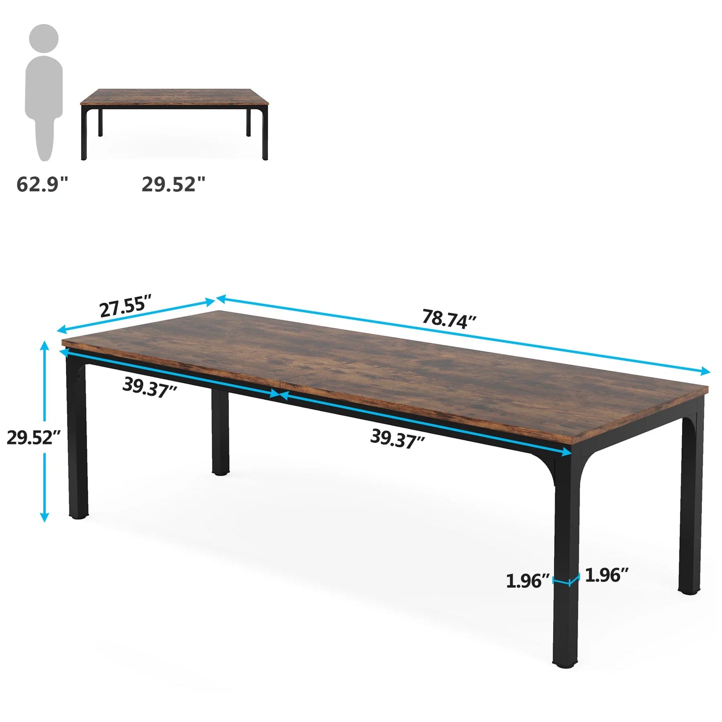 Tribesigns Wooden Computer Desk For Home Office Organization