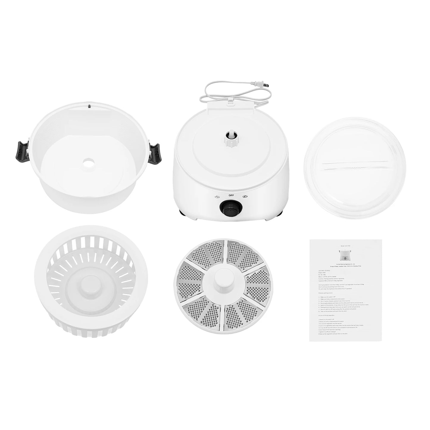 85W Electric Potato Peeler Automatic Spinner For Kitchens