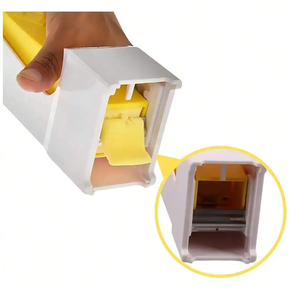 Butter Slicer Cutter Dispenser Stainless Steel Blade One Click Spreader