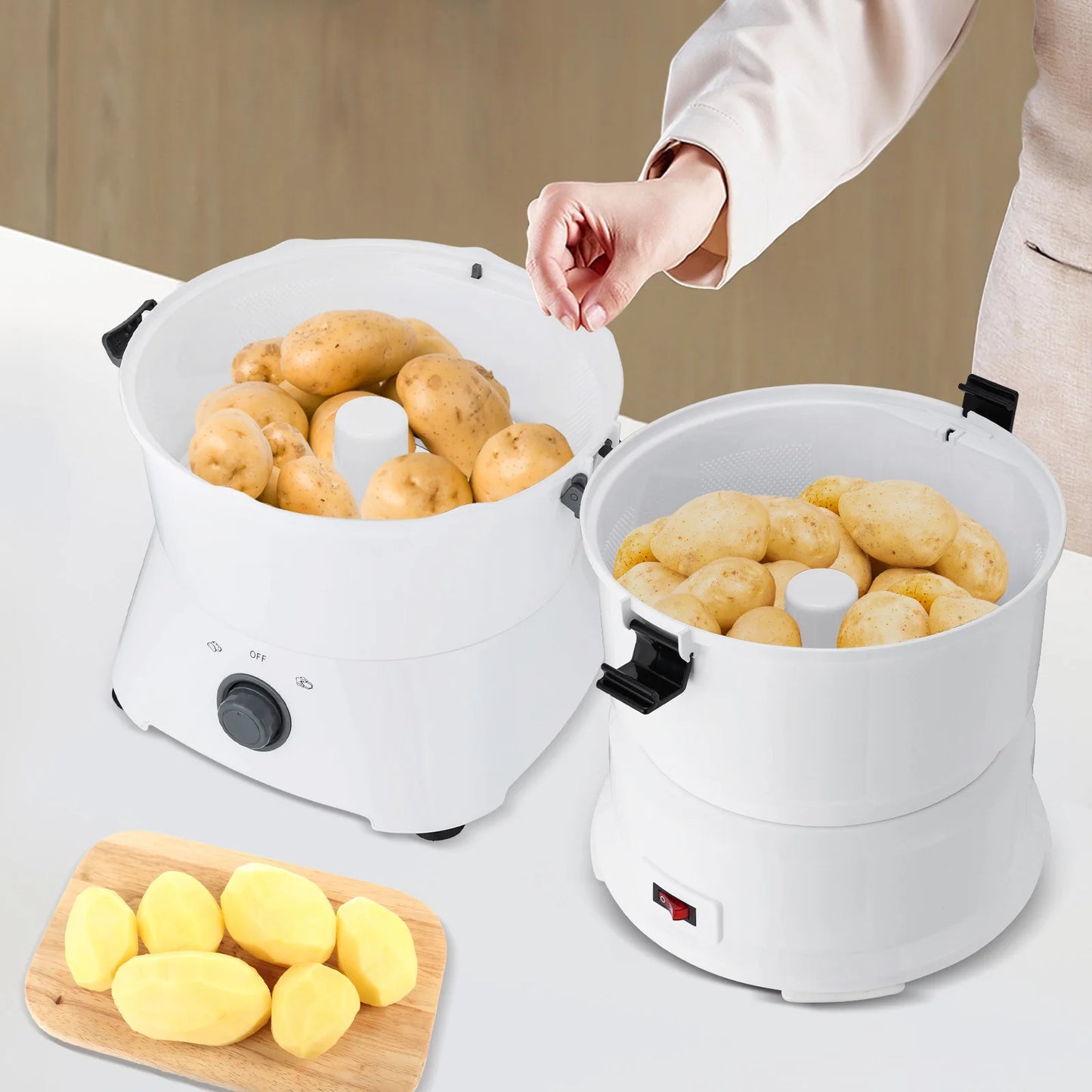 85W Electric Potato Peeler Automatic Spinner For Kitchens