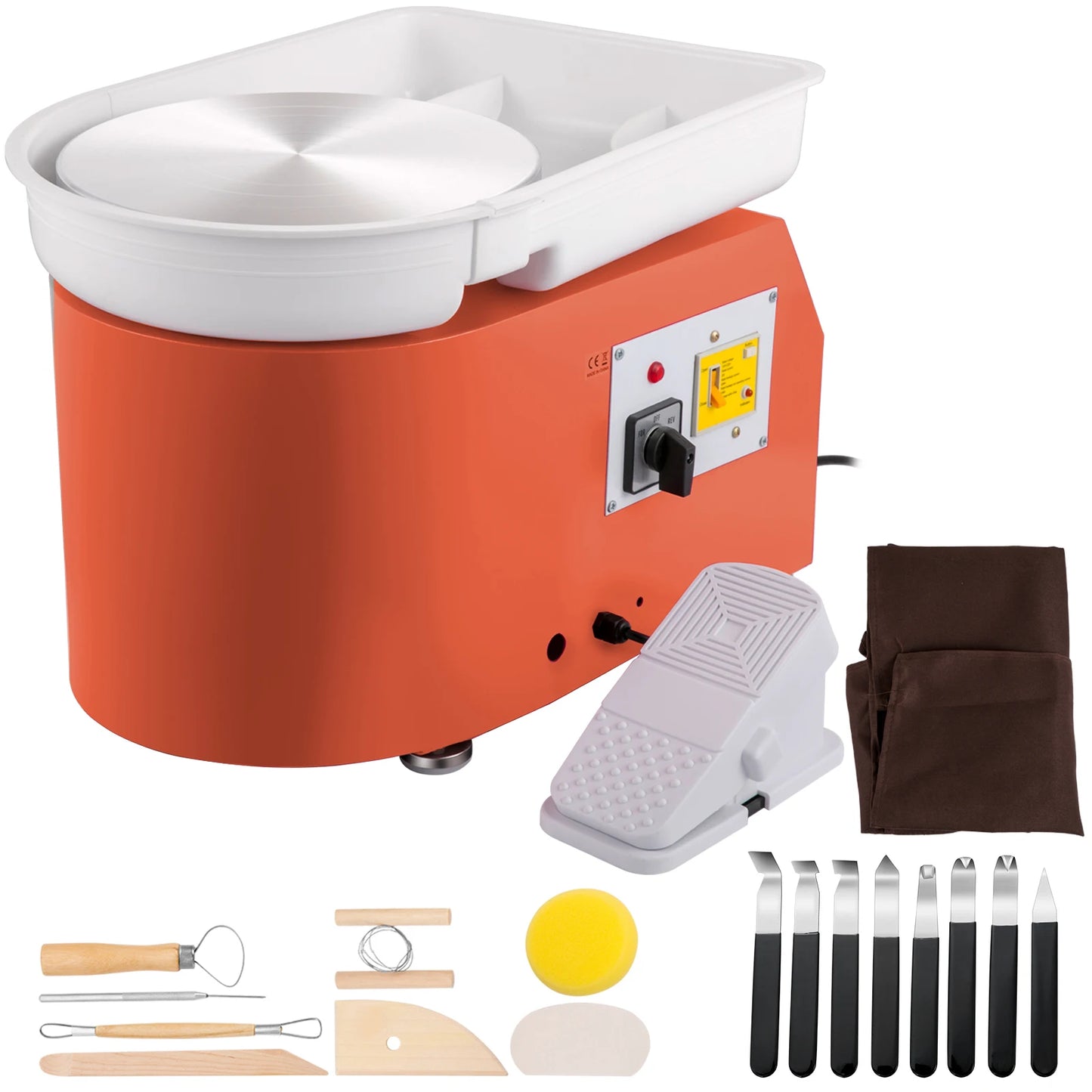 SucceBuy 350W Electric Pottery Wheel With Foot Pedal For Ceramic Clay