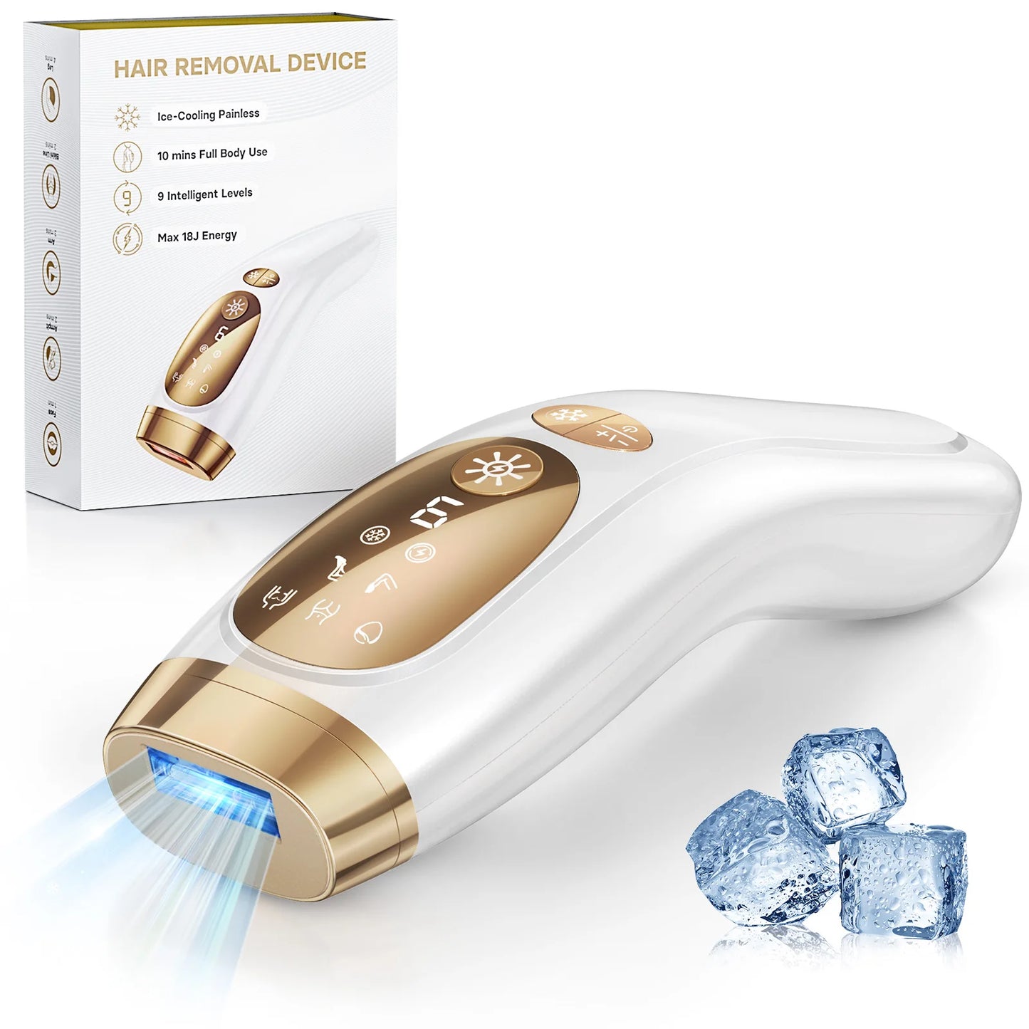 LYSMOSKI Laser Hair Removal Epilator Ice Cooling