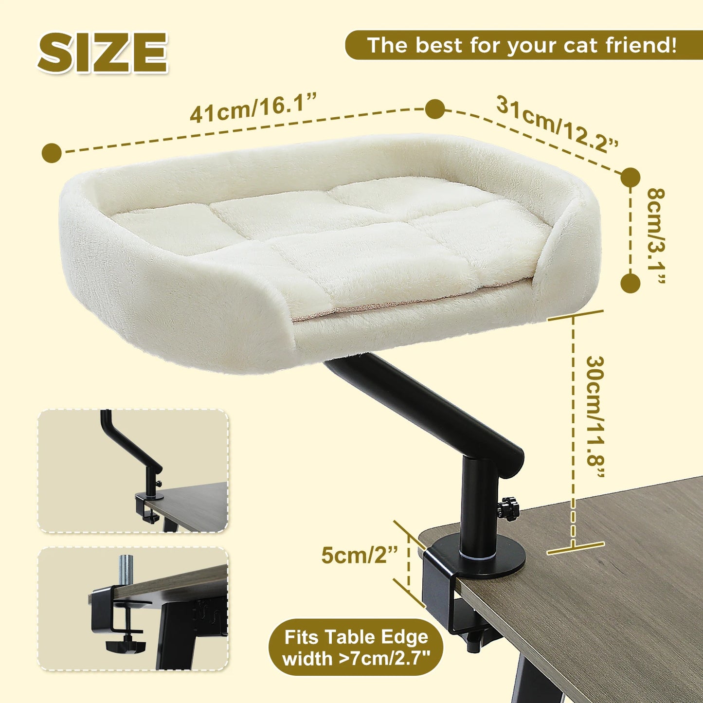 PAWZ Road Cat Desk Bed 360 Degree Rotatable Hammock