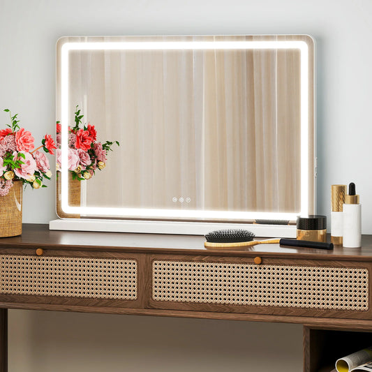 JHK LED Vanity Mirror With Lights Dimmable Three Color Modes