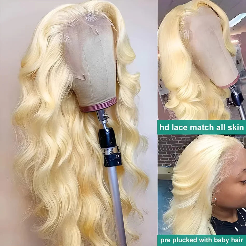 Wigogo Remy Brazilian Human Hair Lace Frontal Wig Body Wave