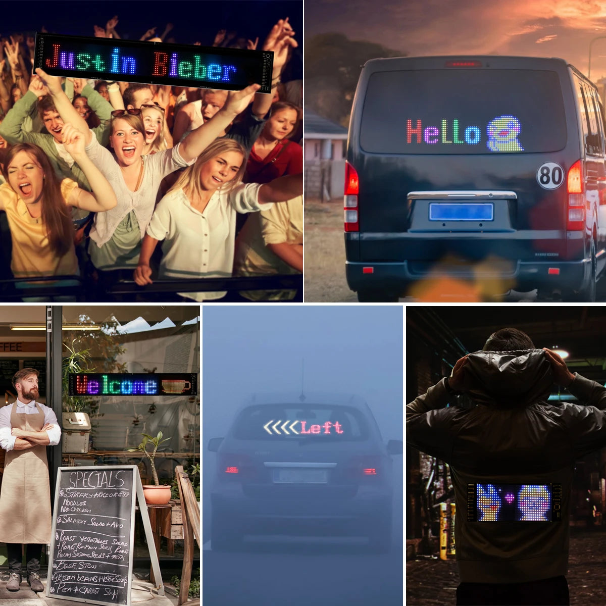 Smart Bluetooth LED Display Screen RGB Matrix Panel For Advertising