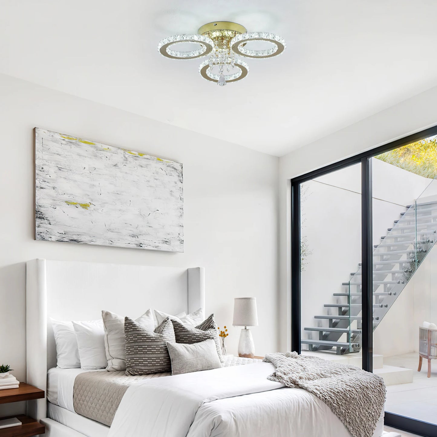 VETRULUS Crystal Ceiling Chandelier LED Light for Living Room