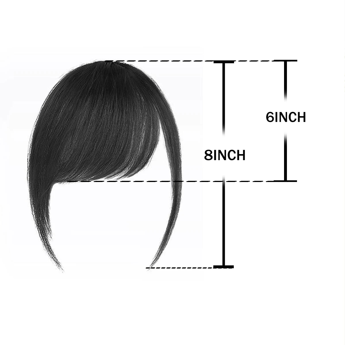 Synthetic Slanted Bangs Clip In Hair Extensions for Women