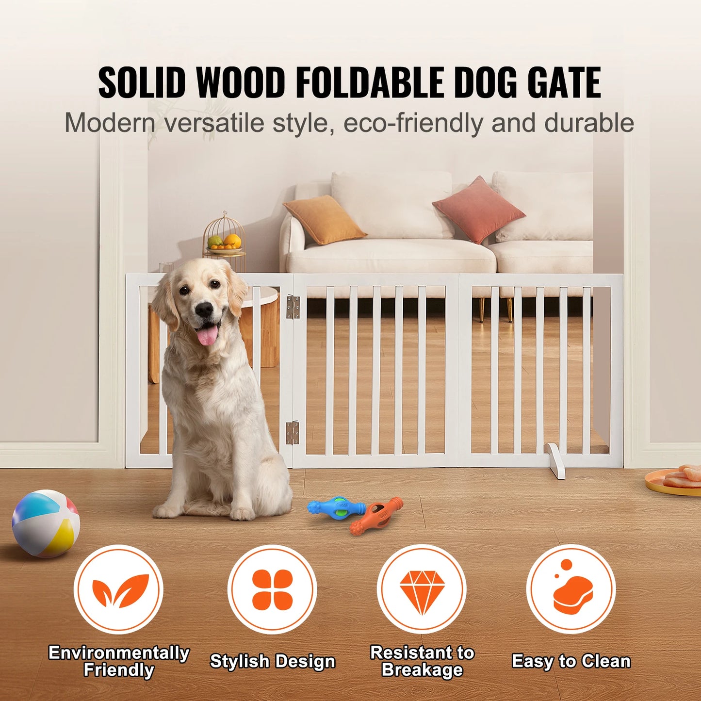 SucceBuy Freestanding Dog Gate For Narrow Passages