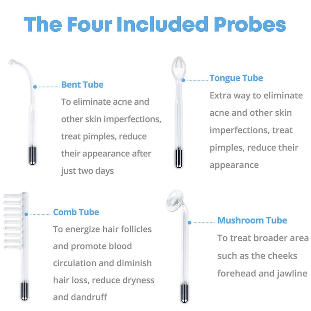 AOKO 4in1 High Frequency Facial Wand For Skin Acne Wrinkles