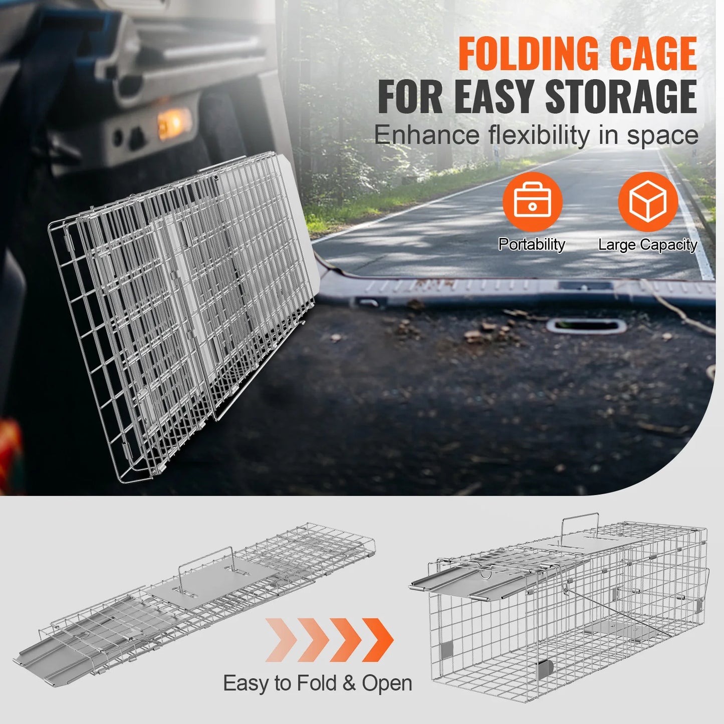 SucceBuy Humane Live Animal Cage Trap For Cats And Rodents