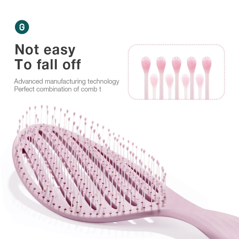 MR.GREEN Hollow Out Hair Brush Scalp Massage Detangler For Wet Dry Hair