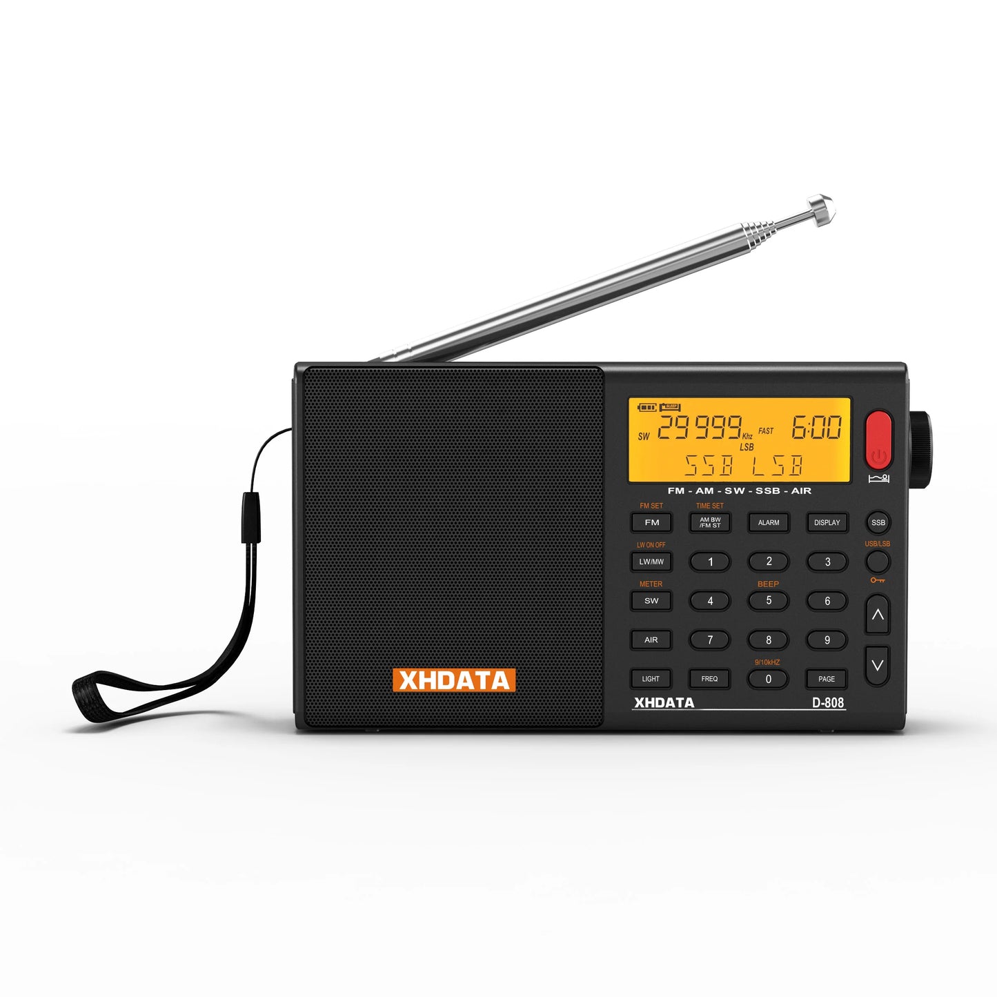 XHDATA D808 Portable Multiband Radio Receiver AM FM MW SW