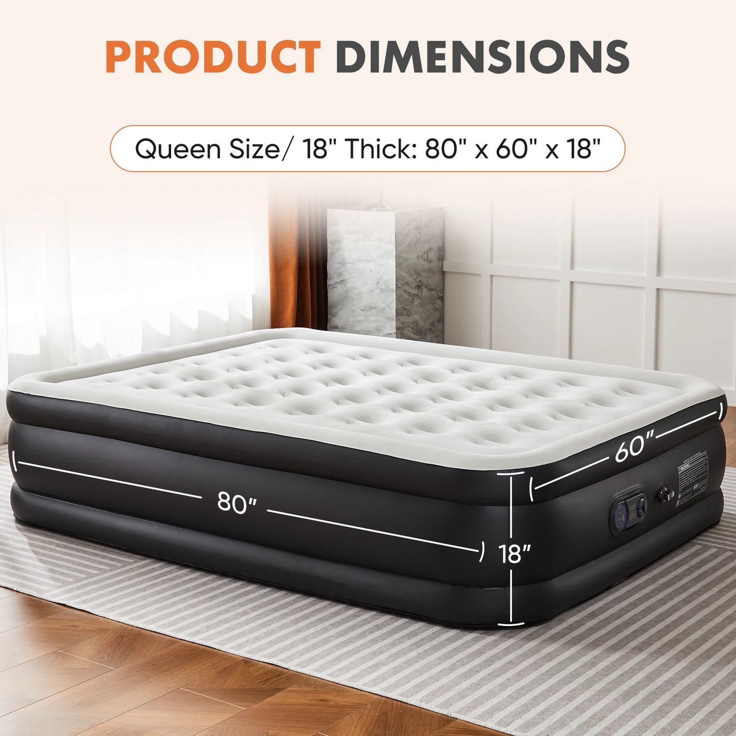 MCQ Air Mattress With Built In Pump For Everyday Use