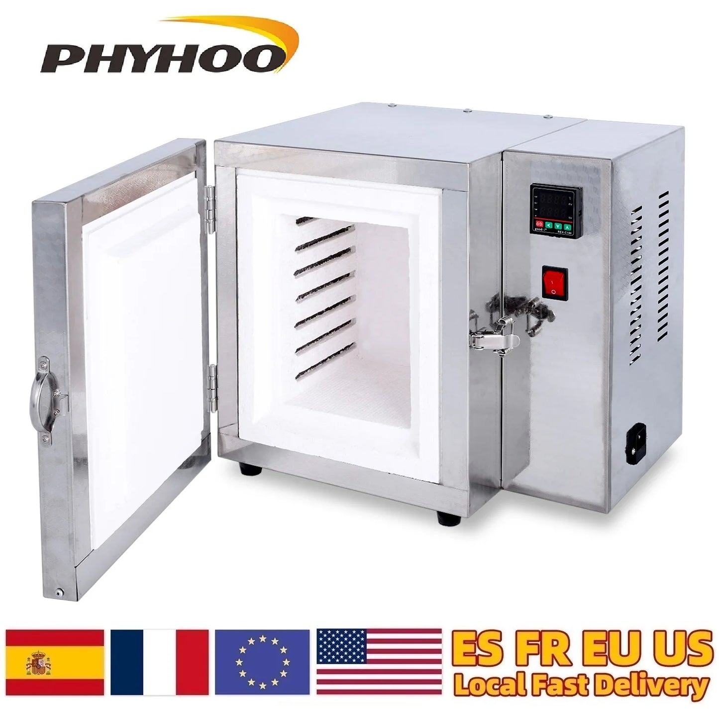 Phyhoo Jewelry Casting Burnout Furnace With PID Temperature Control 1500W