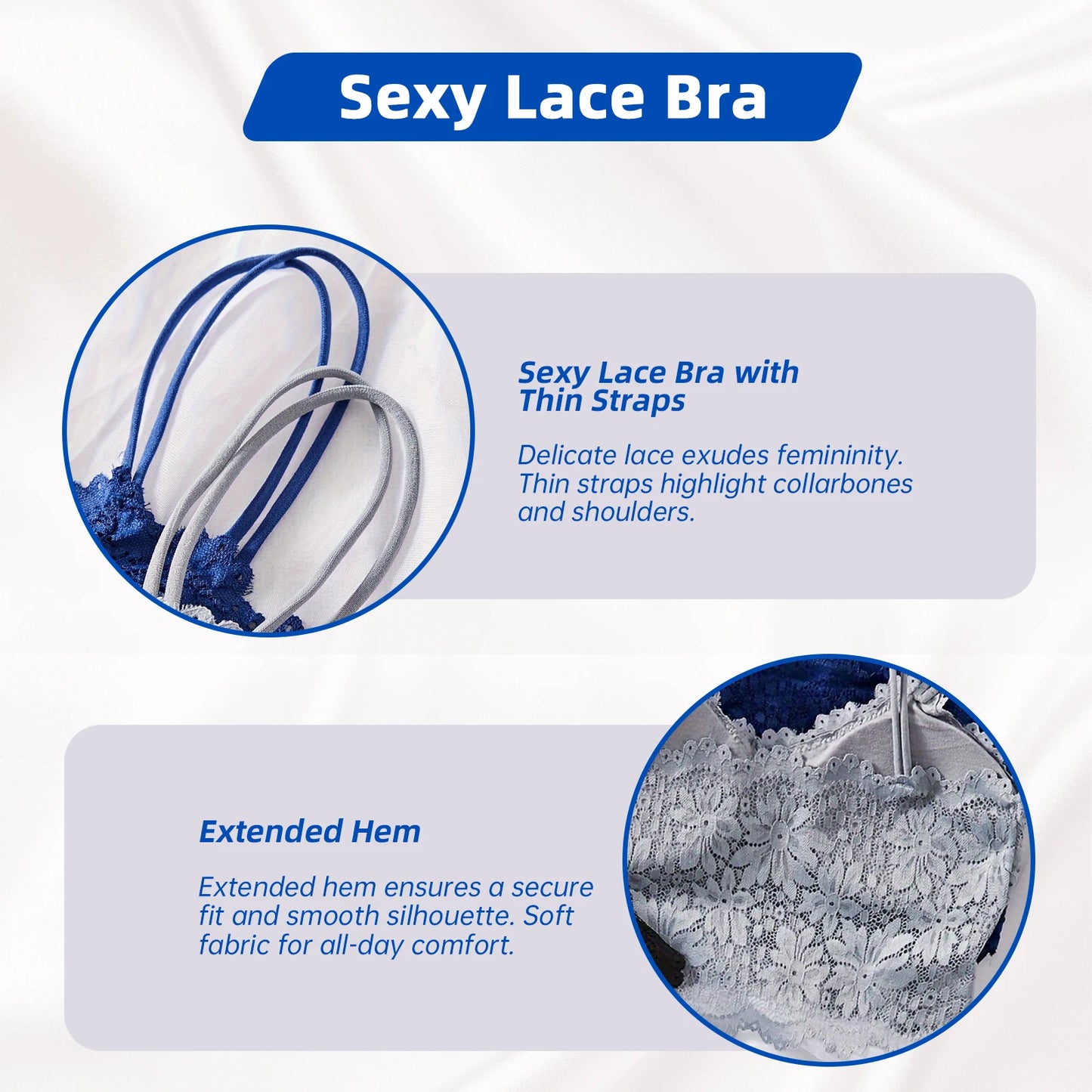 Hicloth Lace Non Wire Bra And Panties Set