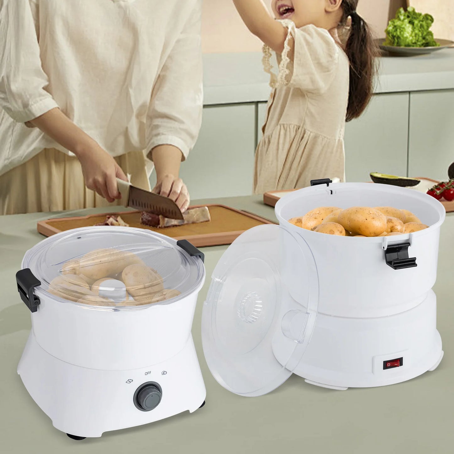 85W Electric Potato Peeler Automatic Spinner For Kitchens
