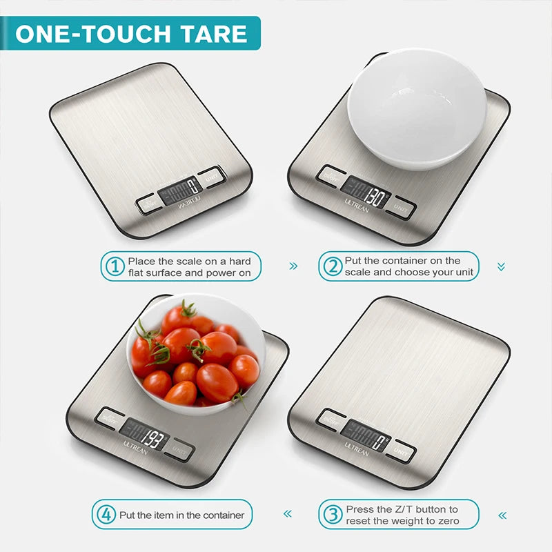 Digital Kitchen Scale 5000g 1g Precision With LCD Display