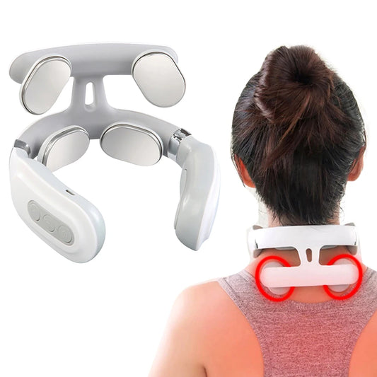 Portable 4-Head Back Massager USB Rechargeable Electric Massager