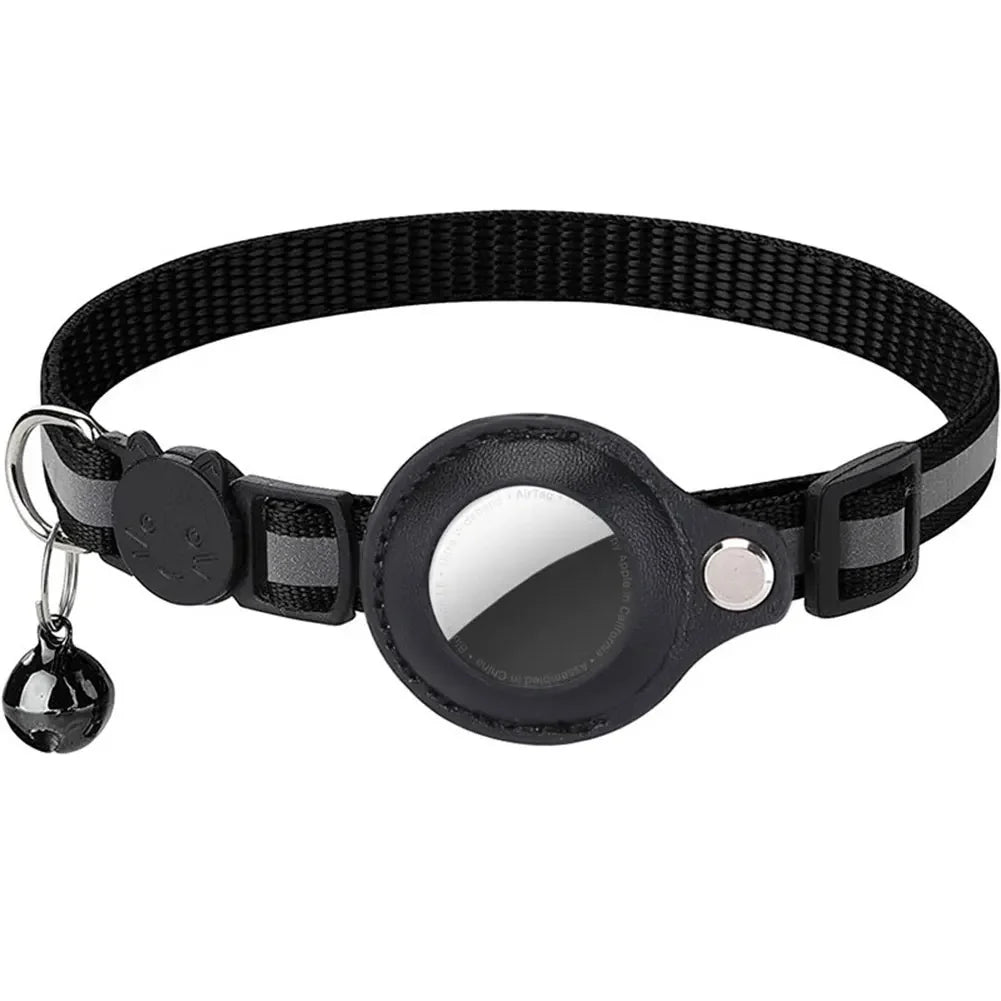 Shunmaii Reflective Cat Collar With AirTag Holder For Kitten Safety