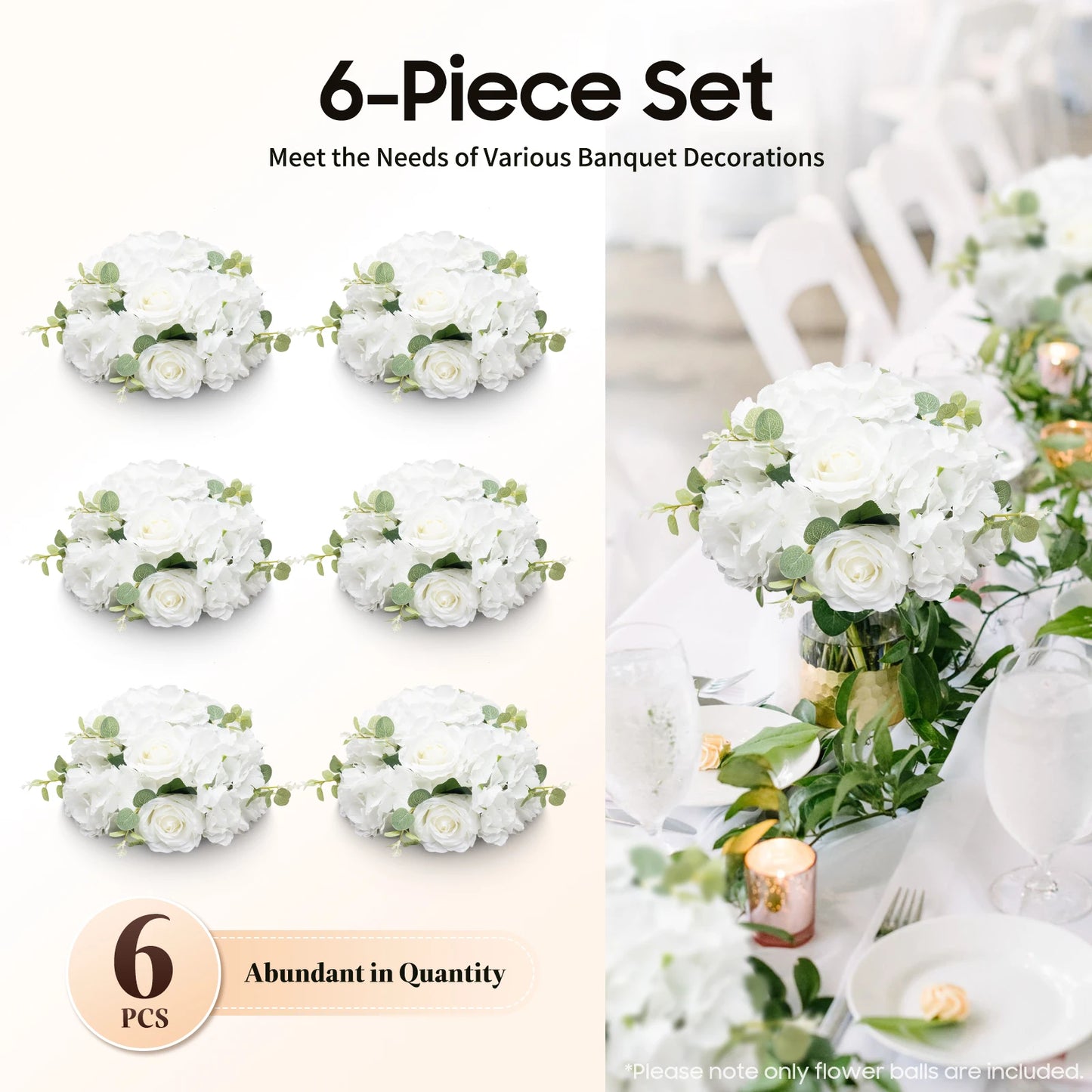 Artificial Flower Balls Wedding Table Centerpiece Decor Hydrangea Rose Mix