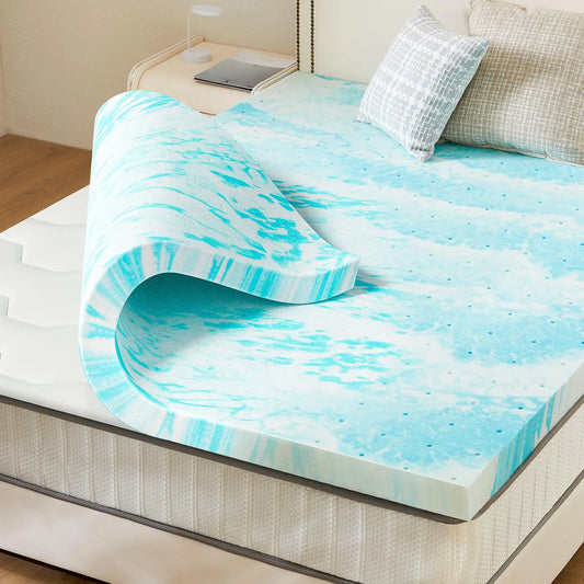 JHK Gel Memory Foam Mattress Topper Soft and Cooling