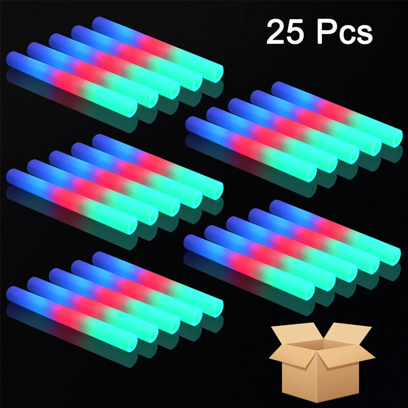 LED Foam Glow Sticks Bulk Party Lights For Wedding