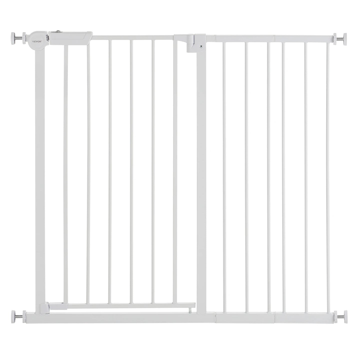 SucceBuy Baby Gate Pressure Mounted Walk Through For Pets And Kids