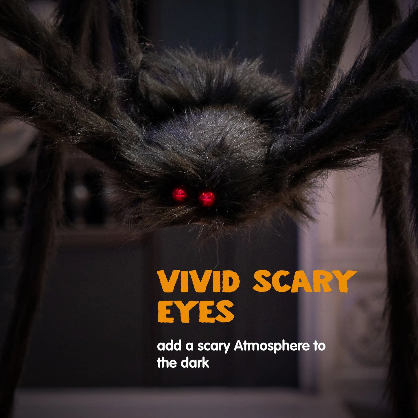 Joyfy Light Up Giant Spider Halloween Outdoor Decor For Yard