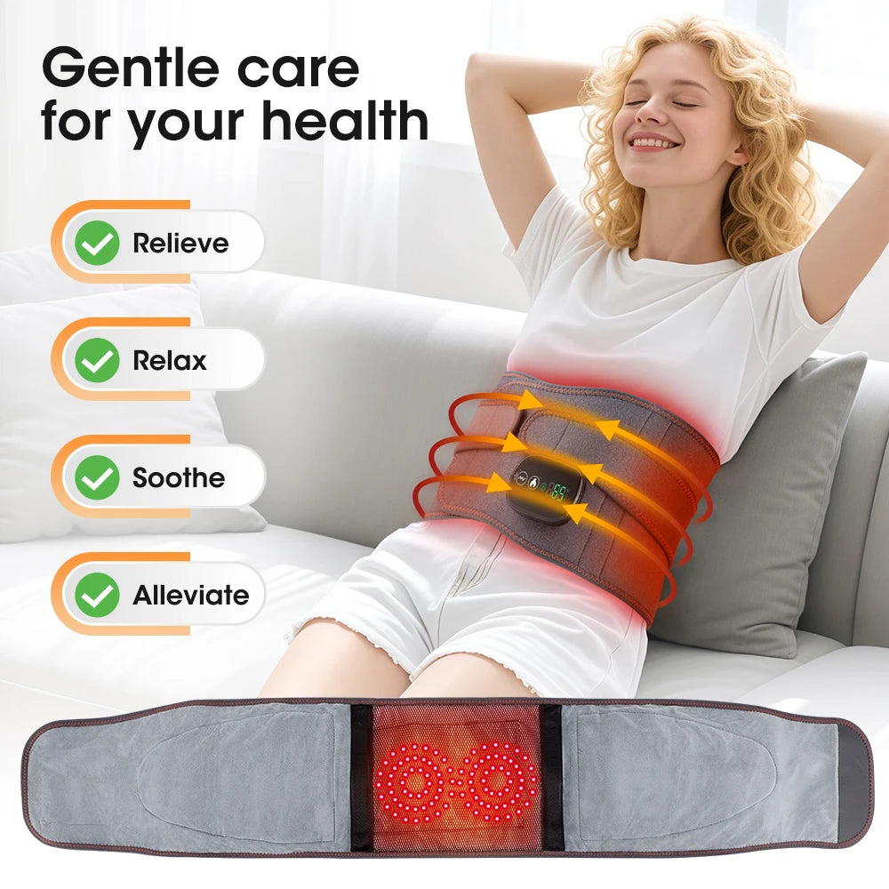 PASTSKY Electric Heating Massage Waist Belt With Heat Therapy