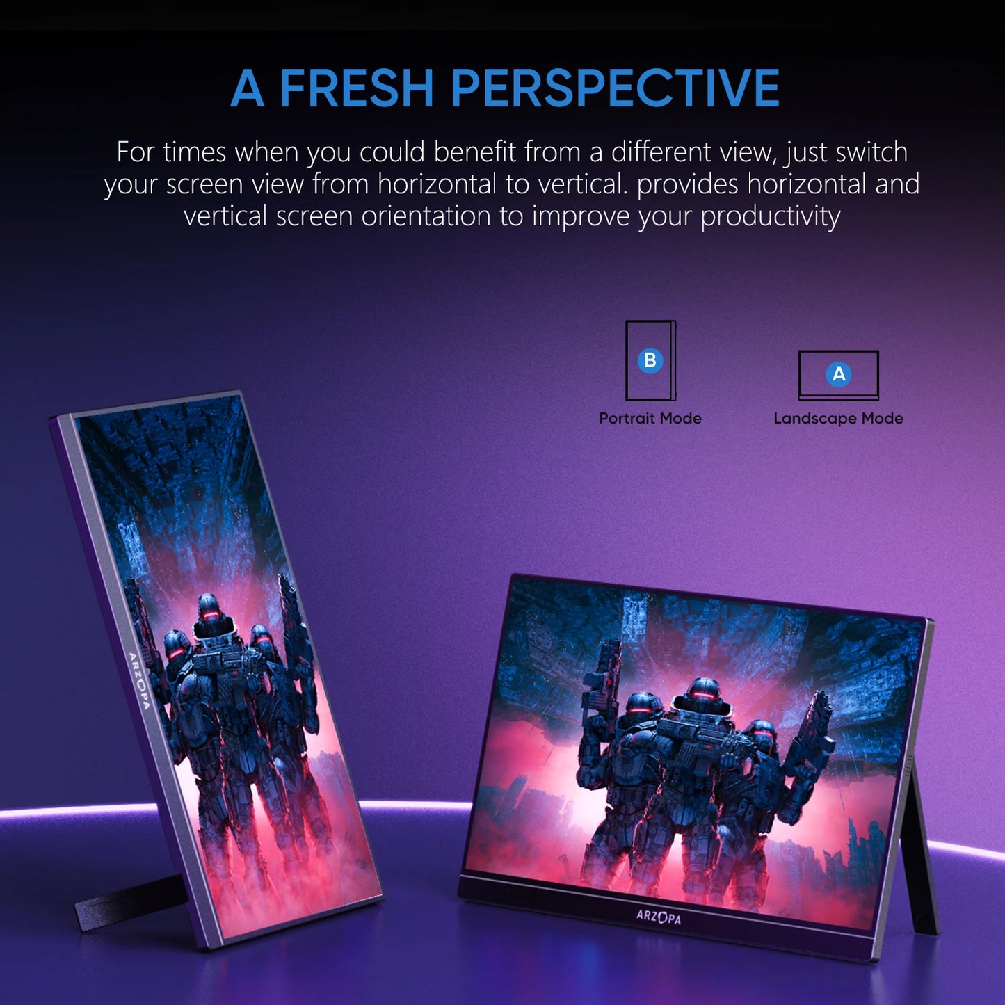 Arzopa Portable Gaming Monitor 144Hz 1080p FHD IPS Second Screen for Switch